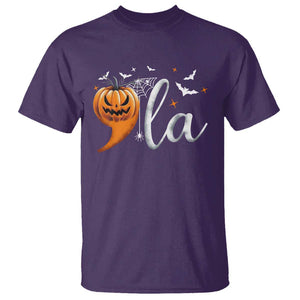 Halloween Comma La Harris T Shirt Kamala Support Pumkin Spooky Season TS09 Purple Print Your Wear