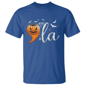 Halloween Comma La Harris T Shirt Kamala Support Pumkin Spooky Season TS09 Royal Blue Print Your Wear