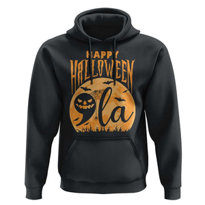 Funny Happy Halloween Comma La Harris Hoodie Kamala Support Pumkin Spooky Season TS09 Black Print Your Wear