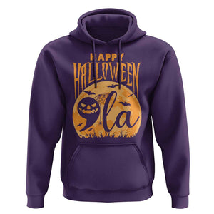 Funny Happy Halloween Comma La Harris Hoodie Kamala Support Pumkin Spooky Season TS09 Purple Print Your Wear