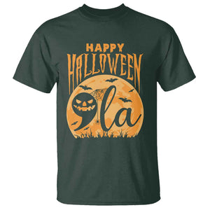 Funny Happy Halloween Comma La Harris T Shirt Kamala Support Pumkin Spooky Season TS09 Dark Forest Green Print Your Wear