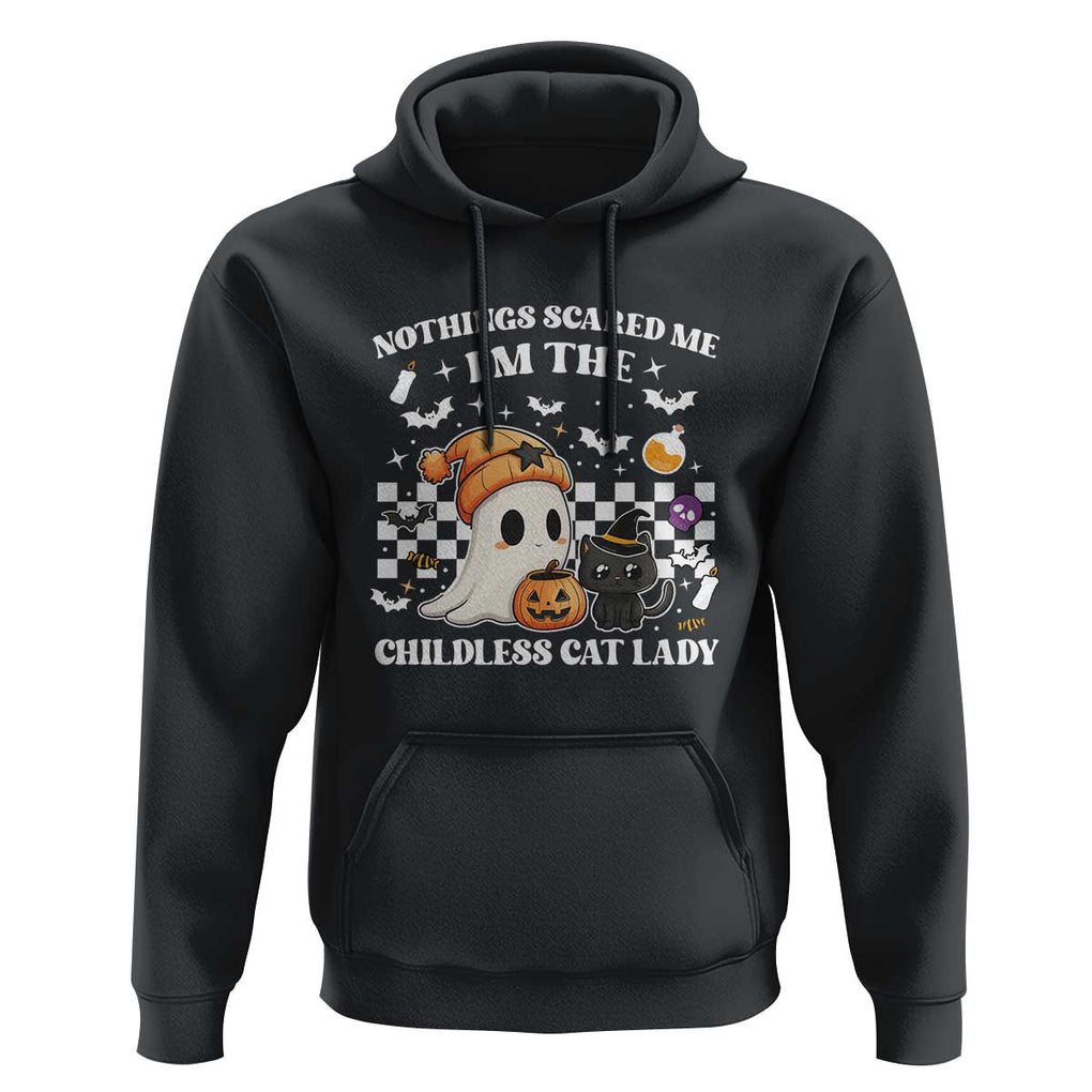 Funny Halloween Harris Hoodie Nothing Scares Me I'm The Childless Cat Lady Kamala 2024 TS09 Black Print Your Wear