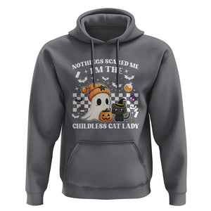 Funny Halloween Harris Hoodie Nothing Scares Me I'm The Childless Cat Lady Kamala 2024 TS09 Charcoal Print Your Wear