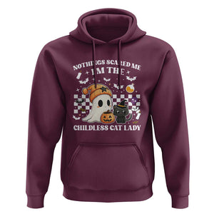 Funny Halloween Harris Hoodie Nothing Scares Me I'm The Childless Cat Lady Kamala 2024 TS09 Maroon Print Your Wear