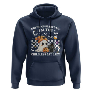 Funny Halloween Harris Hoodie Nothing Scares Me I'm The Childless Cat Lady Kamala 2024 TS09 Navy Print Your Wear