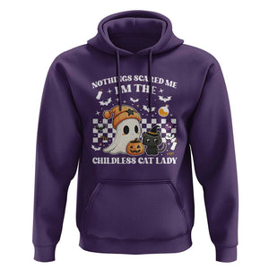 Funny Halloween Harris Hoodie Nothing Scares Me I'm The Childless Cat Lady Kamala 2024 TS09 Purple Print Your Wear