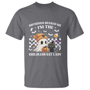 Funny Halloween Harris T Shirt Nothing Scares Me I'm The Childless Cat Lady Kamala 2024 TS09 Charcoal Print Your Wear