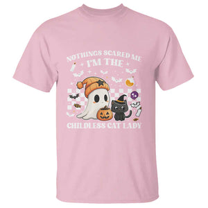 Funny Halloween Harris T Shirt Nothing Scares Me I'm The Childless Cat Lady Kamala 2024 TS09 Light Pink Print Your Wear