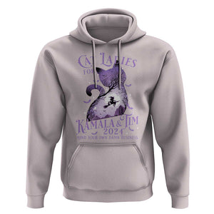 Cat Lady For Kamala Tim Hoodie Witch Cat Halloween Harris Mind Your Damn Business TS09 Ice Gray Print Your Wear