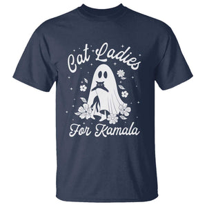 Cat Ladies For Kamala T Shirt Witch And Cats Halloween Harris 2024 TS09 Navy Print Your Wear