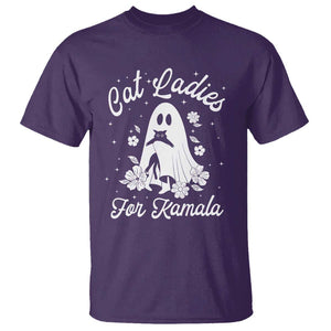 Cat Ladies For Kamala T Shirt Witch And Cats Halloween Harris 2024 TS09 Purple Print Your Wear