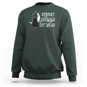 Funny Halloween Harris Sweatshirt Spooky Childless Cat Lady Kamala 2024 TS09 Dark Forest Green Print Your Wear