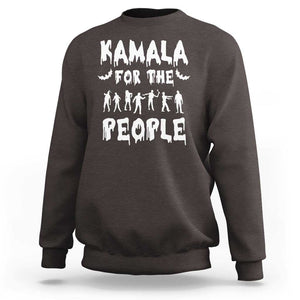 Harris For The People Sweatshirt Funny Halloween Kamala US President 2024 TS09 Dark Chocolate Print Your Wear