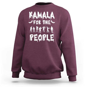 Harris For The People Sweatshirt Funny Halloween Kamala US President 2024 TS09 Maroon Print Your Wear