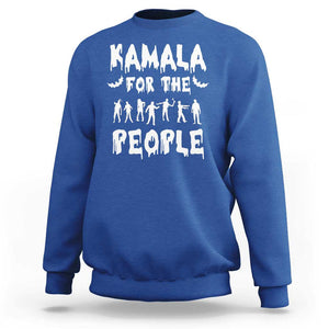 Harris For The People Sweatshirt Funny Halloween Kamala US President 2024 TS09 Royal Blue Print Your Wear