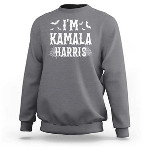 Funny Halloween Harris Costume Sweatshirt I'm Kamala Couple Matching TS09 Charcoal Print Your Wear