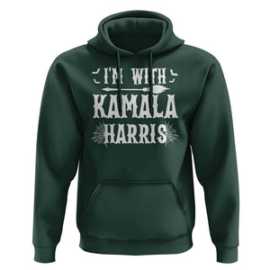 Funny Halloween Harris Costume Hoodie I'm With Kamala Couple Matching TS09 Dark Forest Green Print Your Wear