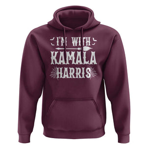 Funny Halloween Harris Costume Hoodie I'm With Kamala Couple Matching TS09 Maroon Print Your Wear