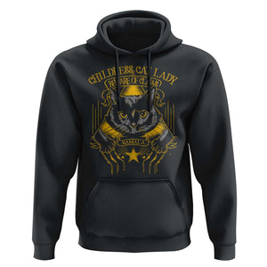 Childless Cat Lady Hoodie Beware of Claws Madam Kamala Support TS09 Black Print Your Wear