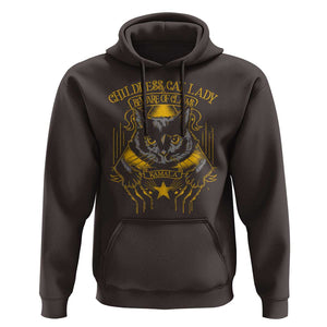 Childless Cat Lady Hoodie Beware of Claws Madam Kamala Support TS09 Dark Chocolate Print Your Wear