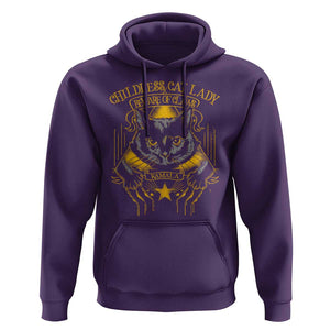 Childless Cat Lady Hoodie Beware of Claws Madam Kamala Support TS09 Purple Print Your Wear