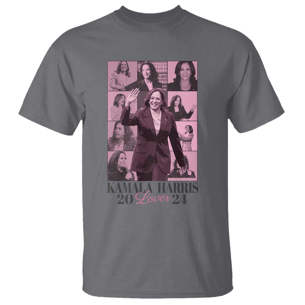 Harris Eras T Shirt Pink Kamala Lover Era 2024 TS09 Charcoal Print Your Wear