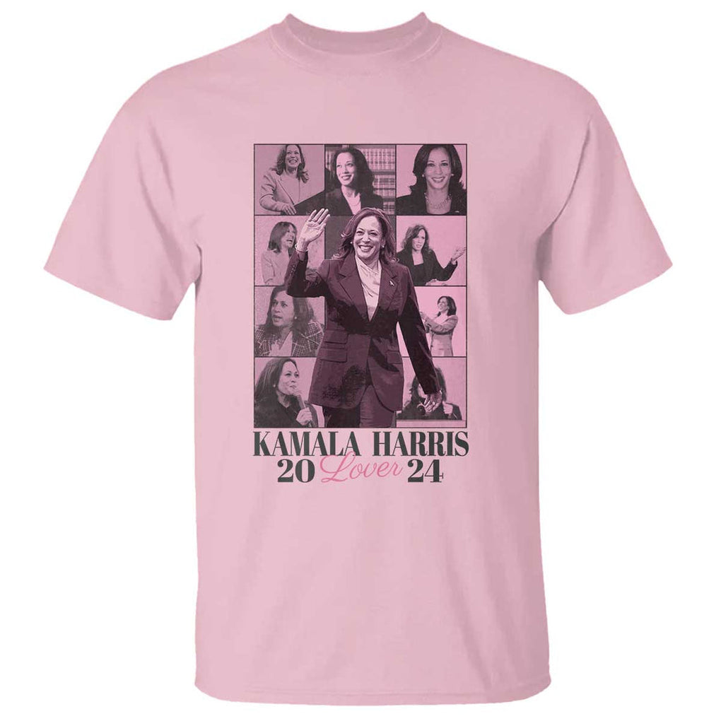Harris Eras T Shirt Pink Kamala Lover Era 2024 TS09 Light Pink Print Your Wear