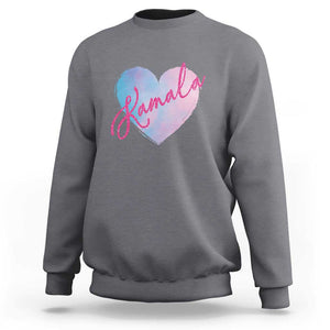 Kamala Lover Sweatshirt Pink Blue Sky Harris Madam President TS09 Charcoal Print Your Wear