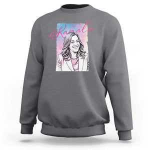 Kamala Lover Sweatshirt Pink Blue Sky Harris For President TS09 Charcoal Print Your Wear