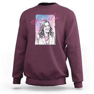 Kamala Lover Sweatshirt Pink Blue Sky Harris For President TS09 Maroon Print Your Wear