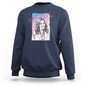 Kamala Lover Sweatshirt Pink Blue Sky Harris For President TS09 Navy Print Your Wear