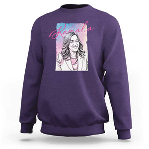 Kamala Lover Sweatshirt Pink Blue Sky Harris For President TS09 Purple Print Your Wear