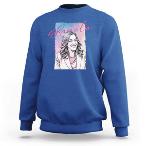 Kamala Lover Sweatshirt Pink Blue Sky Harris For President TS09 Royal Blue Print Your Wear