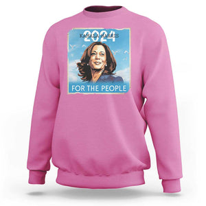 Kamala 2024 Sweatshirt Harris For The People Freedom TS09 Azalea Print Your Wear