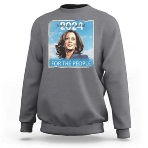 Kamala 2024 Sweatshirt Harris For The People Freedom TS09 Charcoal Print Your Wear