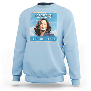 Kamala 2024 Sweatshirt Harris For The People Freedom TS09 Light Blue Print Your Wear