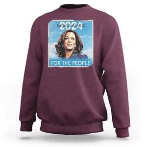 Kamala 2024 Sweatshirt Harris For The People Freedom TS09 Maroon Print Your Wear