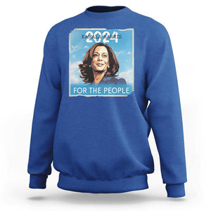 Kamala 2024 Sweatshirt Harris For The People Freedom TS09 Royal Blue Print Your Wear