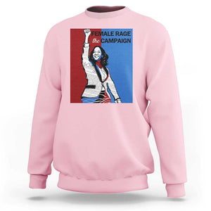 Harris 2024 Sweatshirt Female Rage The Campaign Kamala Support TS09 Light Pink Print Your Wear