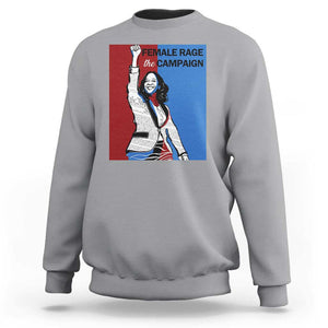 Harris 2024 Sweatshirt Female Rage The Campaign Kamala Support TS09 Sport Gray Print Your Wear