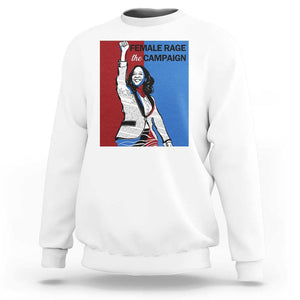 Harris 2024 Sweatshirt Female Rage The Campaign Kamala Support TS09 White Print Your Wear