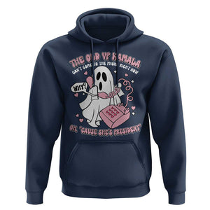 Funny Halloween Harris Hoodie The Old VP Kamala Can't Come To The Phone TS09 Navy Print Your Wear