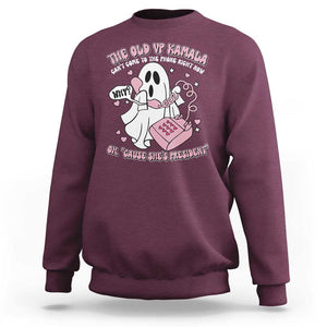 Funny Halloween Harris Sweatshirt The Old VP Kamala Can't Come To The Phone TS09 Maroon Print Your Wear