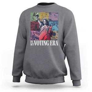 Harris 2024 Sweatshirt In My Voting Era Kamala Liberty Of Statue TS09 Charcoal Print Your Wear