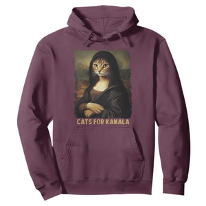 Funny Harris Cat Hoodie Cats Mona Lisa Vintage TS09 Maroon Print Your Wear