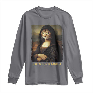 Funny Harris Cat Long Sleeve Shirt Cats Mona Lisa Vintage TS09 Charcoal Print Your Wear