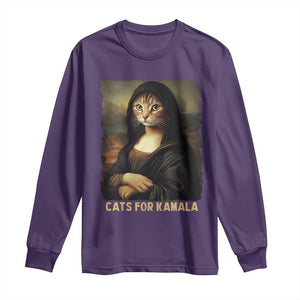 Funny Harris Cat Long Sleeve Shirt Cats Mona Lisa Vintage TS09 Purple Print Your Wear