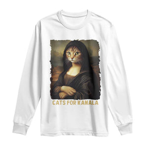 Funny Harris Cat Long Sleeve Shirt Cats Mona Lisa Vintage TS09 White Print Your Wear