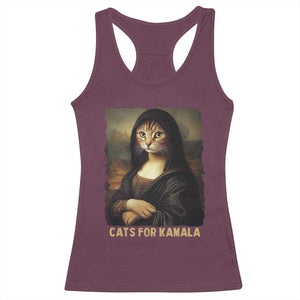 Funny Harris Cat Racerback Tank Top Cats Mona Lisa Vintage TS09 Maroon Print Your Wear