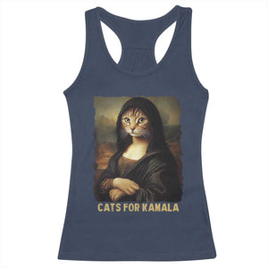 Funny Harris Cat Racerback Tank Top Cats Mona Lisa Vintage TS09 Navy Print Your Wear